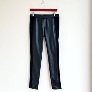 Evleo Black Faux Leather Skinny Leggings NWT
